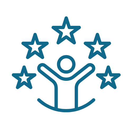 Graphics indicating Customer Satisfaction